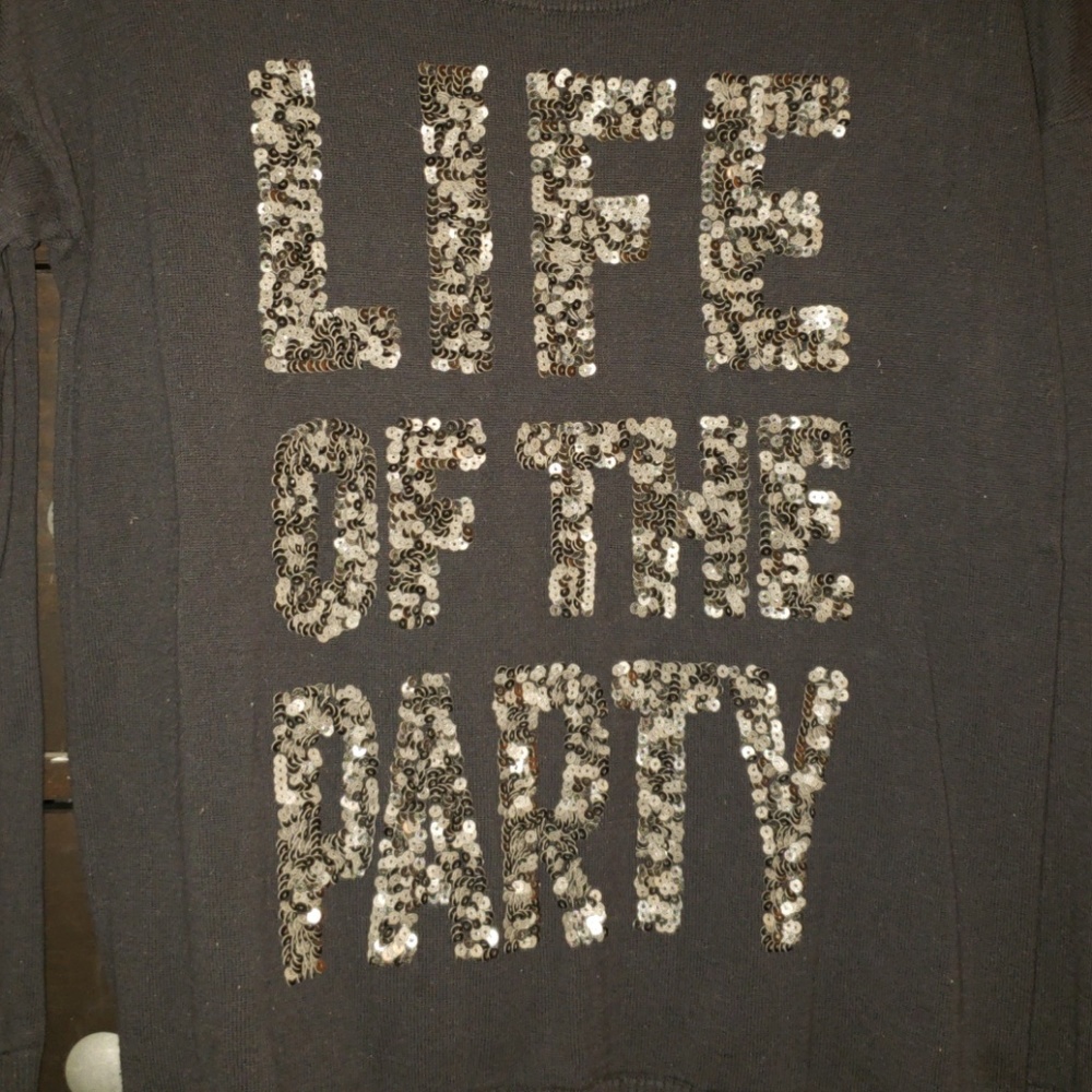 Express life of the party sequin sweater
